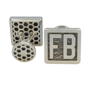 Gemelo personalizado con iniciales cuadrado